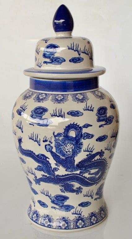 Extra Large Blue Chinese Ginger Jar